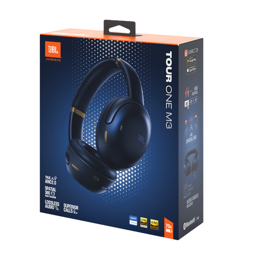 JBL Tour One M3 - Blue - Wireless over-ear Noise Cancelling headphones - Detailshot 15 image number null